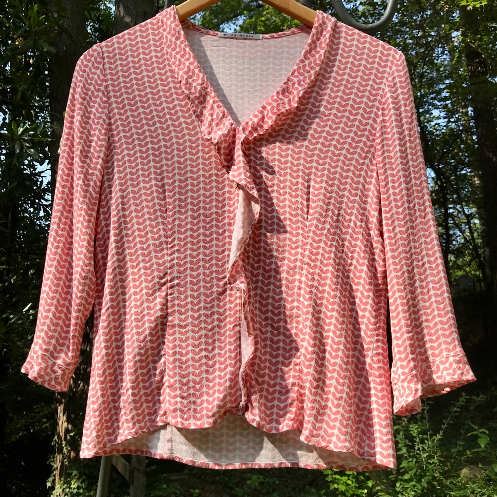 Dr Bloom Barcelona Printed Pony Ruffle Top